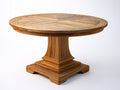 Tavolo da giardino - Legno - 126 x 126 x 75 cm - Marrone dorato - Stile classico con base sagomata