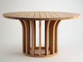 Tavolo da giardino - Legno - 138 x 138 x 75 cm - Marrone chiaro - Stile organico contemporaneo