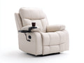 Poltrona reclinabile - Similpelle - 106x98x107 cm - Avorio - Stile contemporaneo