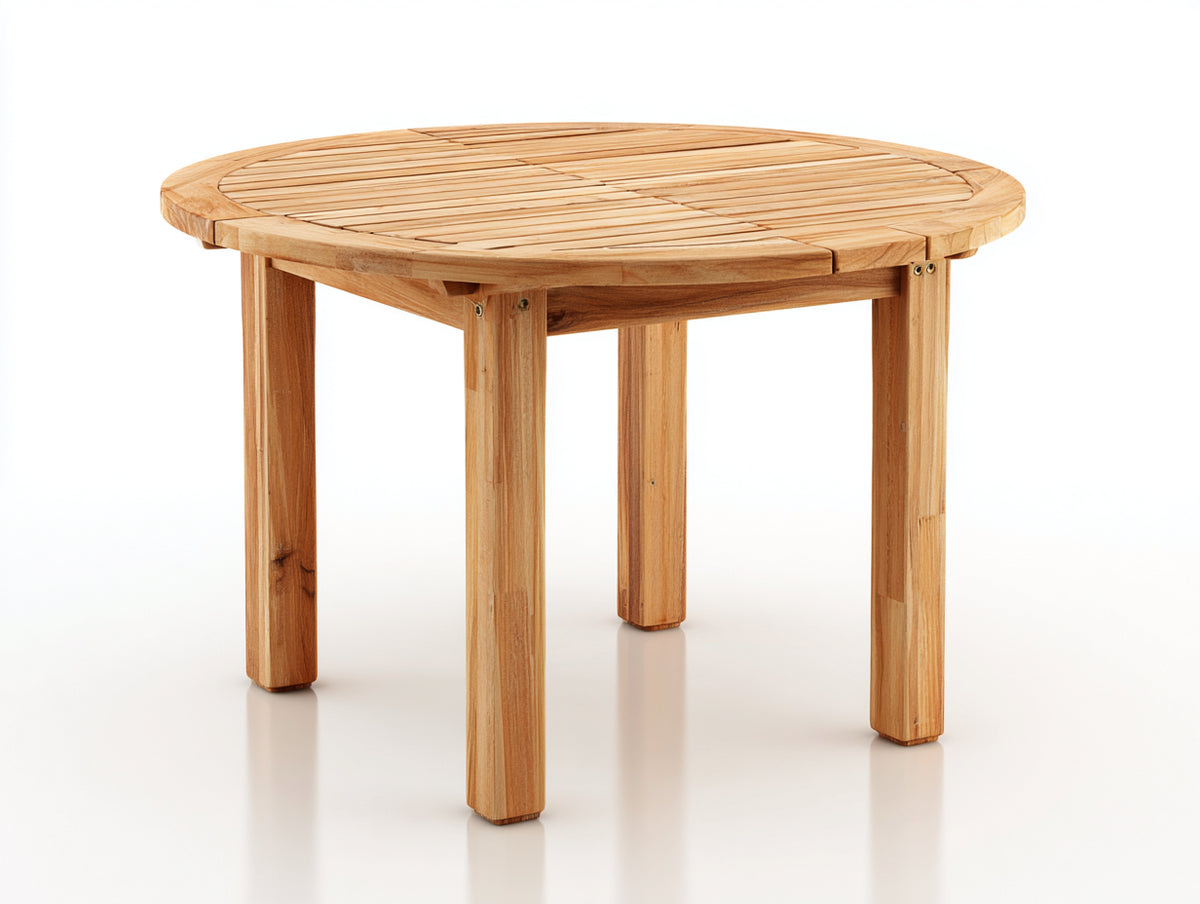 Tavolo da giardino - Legno - 100x100x74 cm - Legno chiaro - Classico