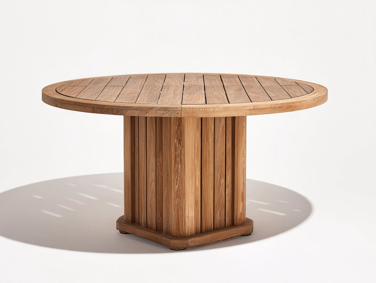 Tavolo da giardino - Legno - 140x140x75 cm - Marrone caldo - Contemporaneo