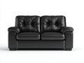 Divano lineare - Pelle - 178x92x90 cm - Nero - Classico contemporaneo