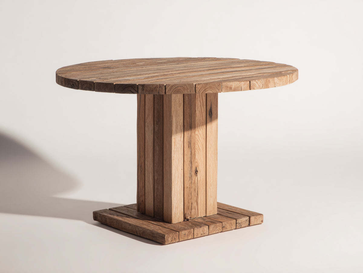 Tavolo da giardino - Legno - 110x110x74 cm - Marrone miele - Naturale