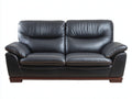 Divano lineare - Pelle - 188x94x93 cm - Nero - Contemporaneo