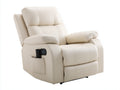 Poltrona reclinabile - Similpelle - 103x94x106 cm - Avorio - Stile moderno
