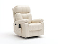 Poltrona reclinabile - Similpelle - 99x91x110 cm - Crema - Stile tradizionale